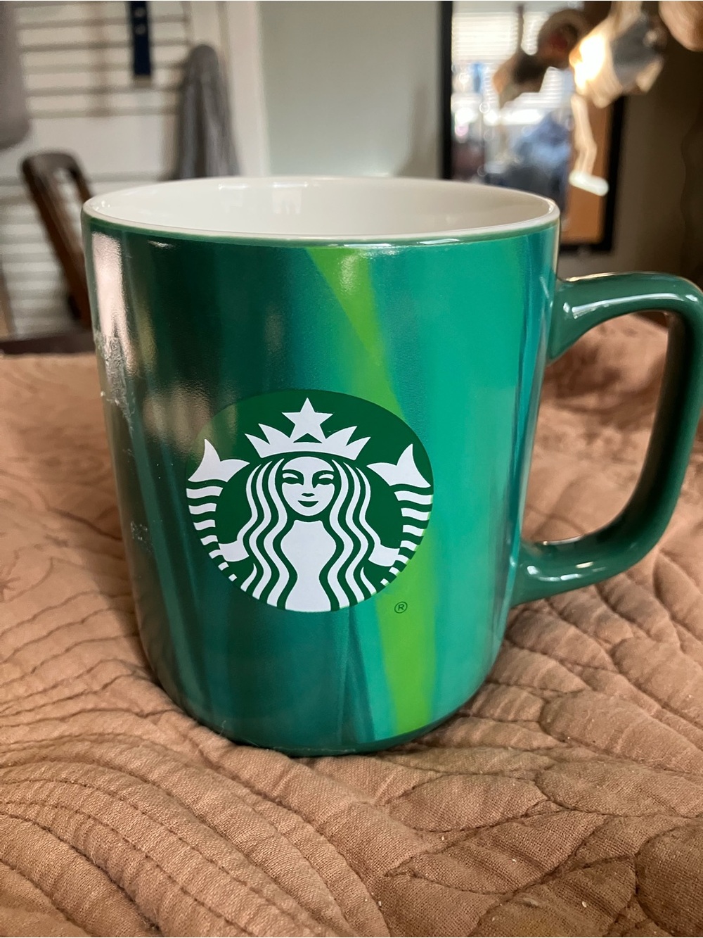 Starbucks Teal and Green Siren Ceramic Mug